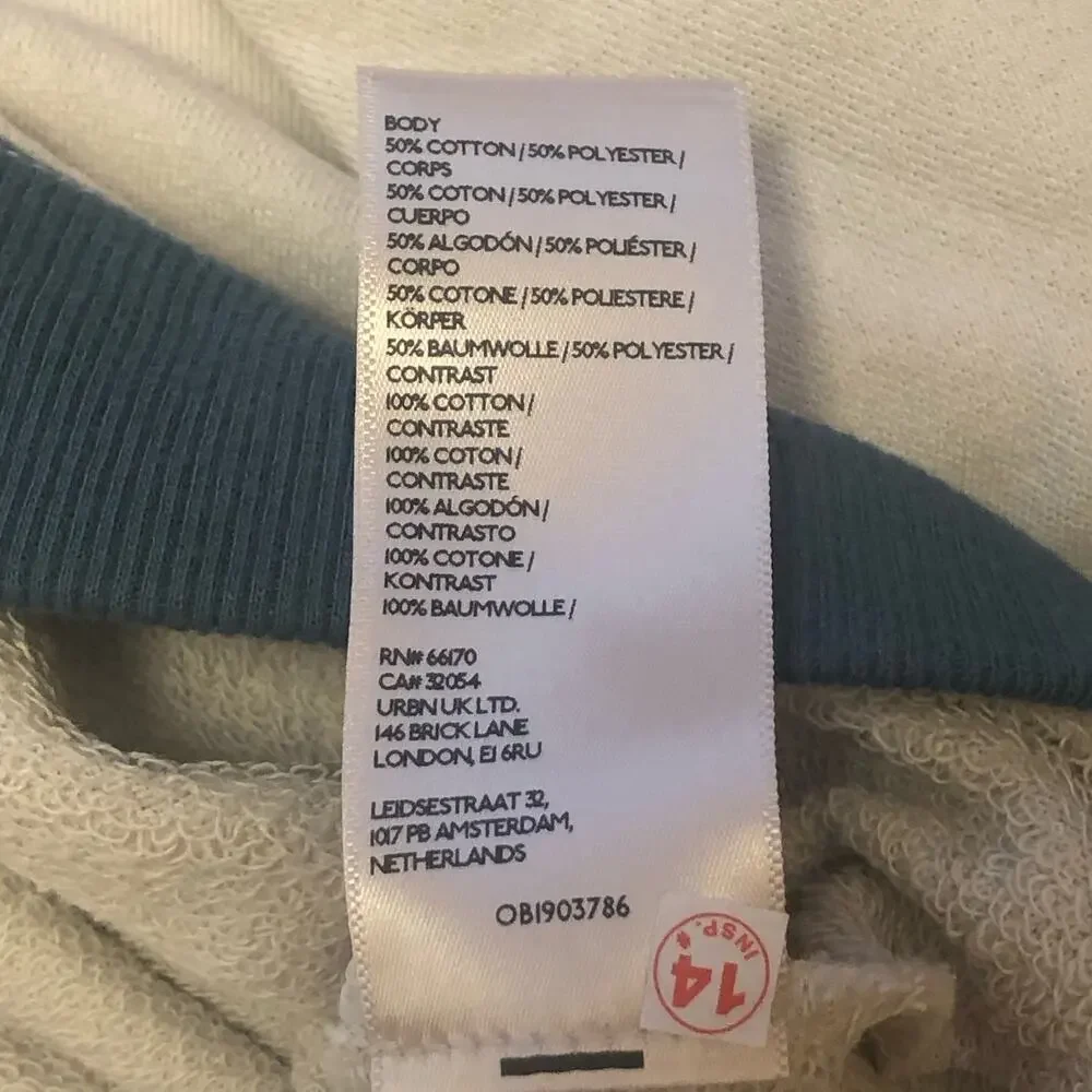 NWOT We the Free / Free People Classic Crew Colorblock Sweatshirt in Tea Combo - Picture 13 of 14